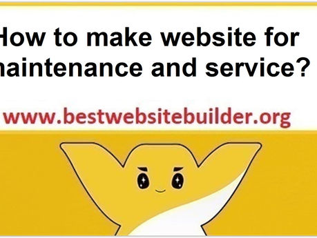 How to make website for maintenance and service?
