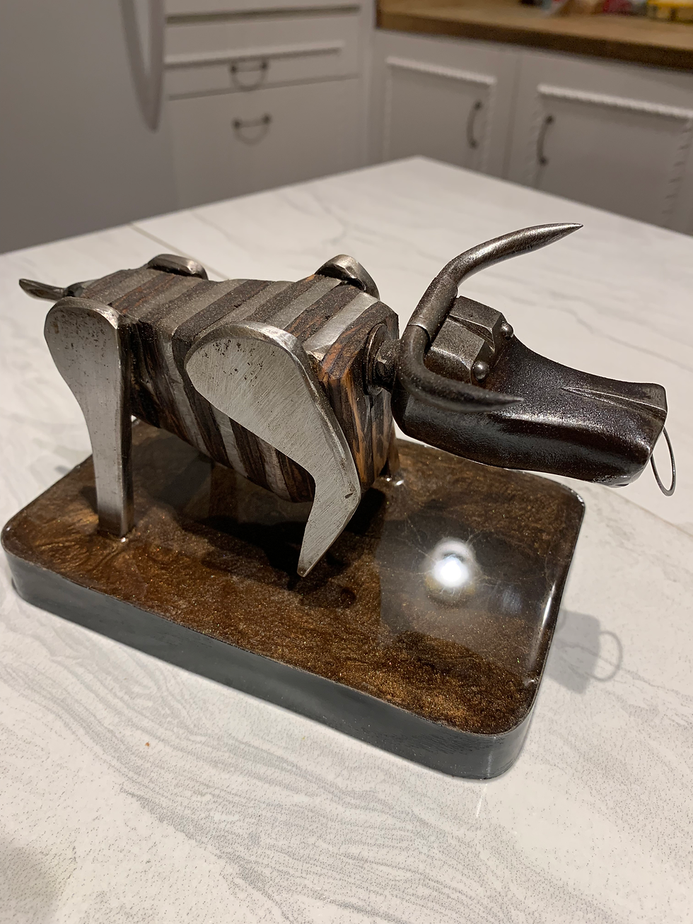 Miniature : Taureau bronze