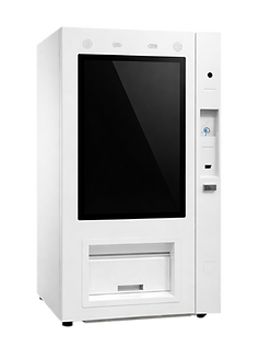 冷藏智販機、觸控43吋螢幕、升降台取物、可外掛