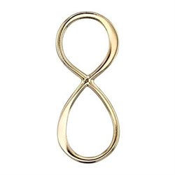 Thumbnail: Gold-Plated Sterling Silver Shiny Infinity Link
