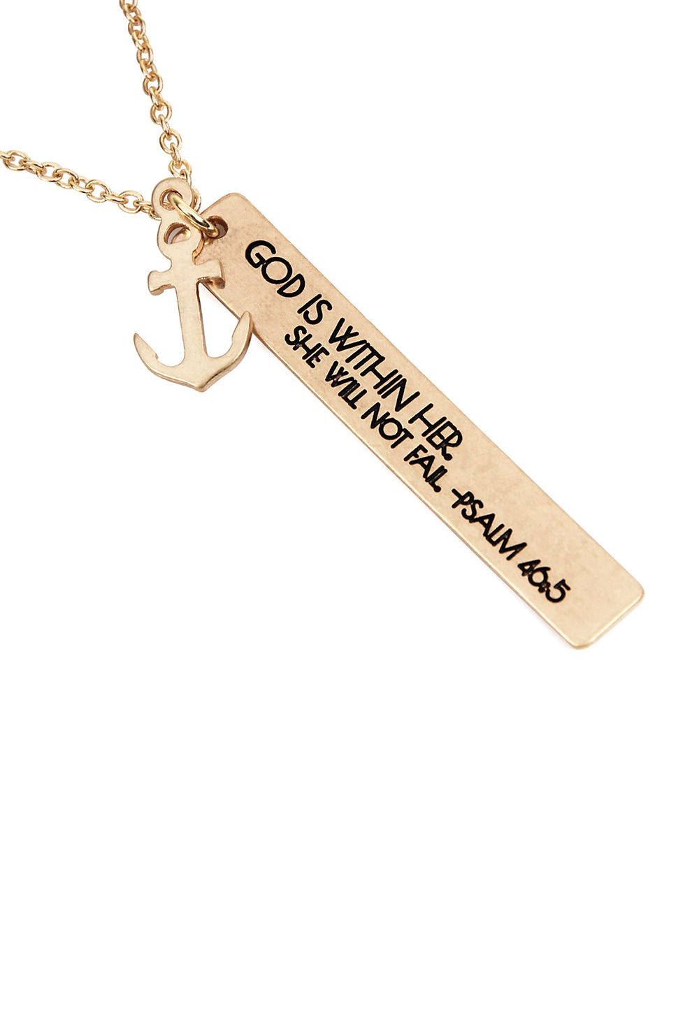 Thumbnail: Message "God Within Her" Charm Pendant Necklace