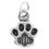 Thumbnail: Sterling Silver Small Oxidized Paw Charm