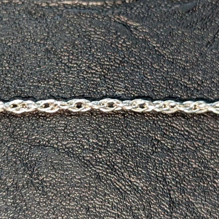Silver Rope Chain 2mm. Sold Per Inch Online. 