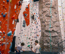 Indoor climbing centre with high lead walls