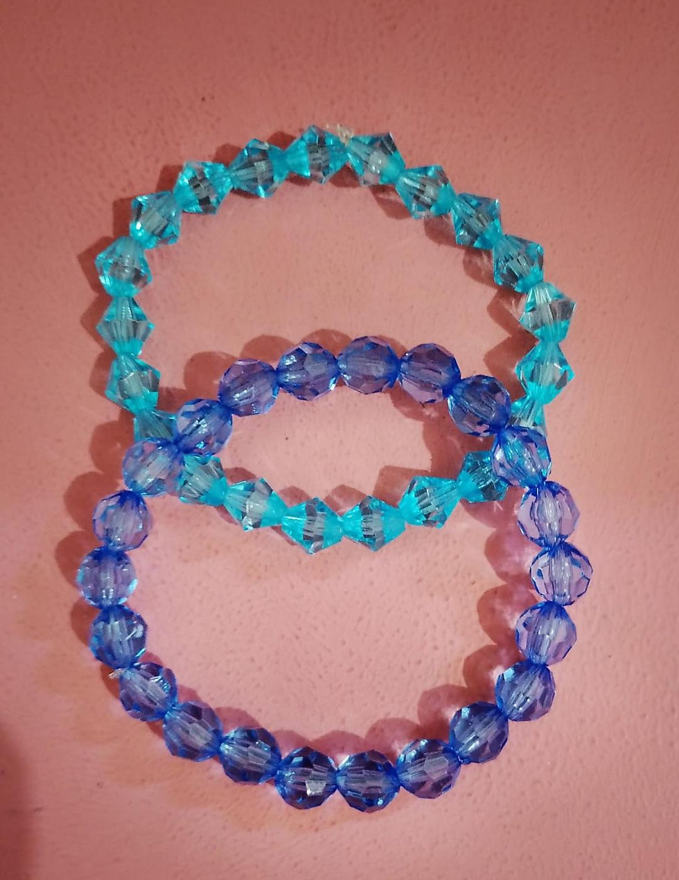 Pulseiras cristais azul e verde