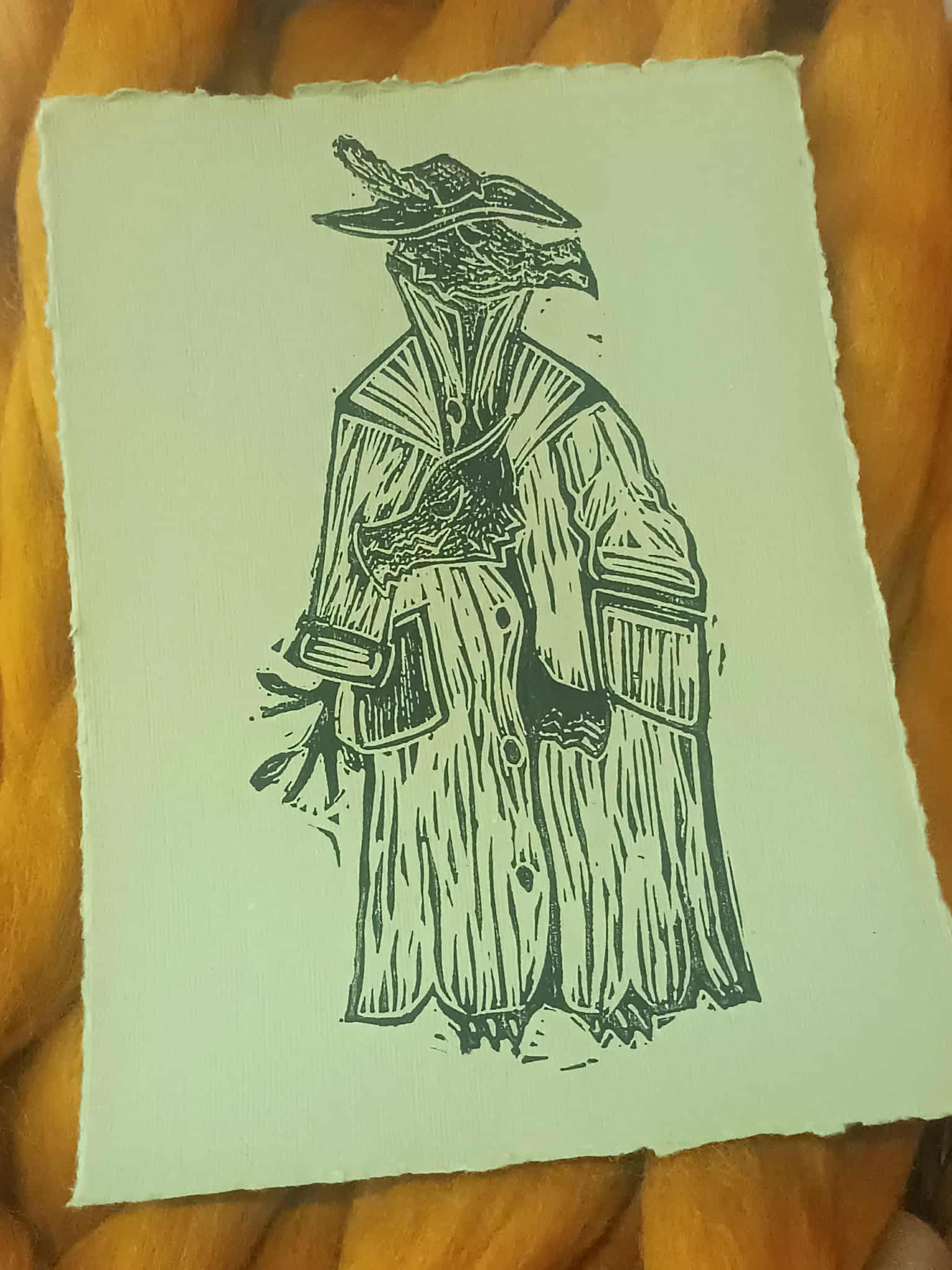 3 Kobolds dans un Trenchcoat - Linogravure