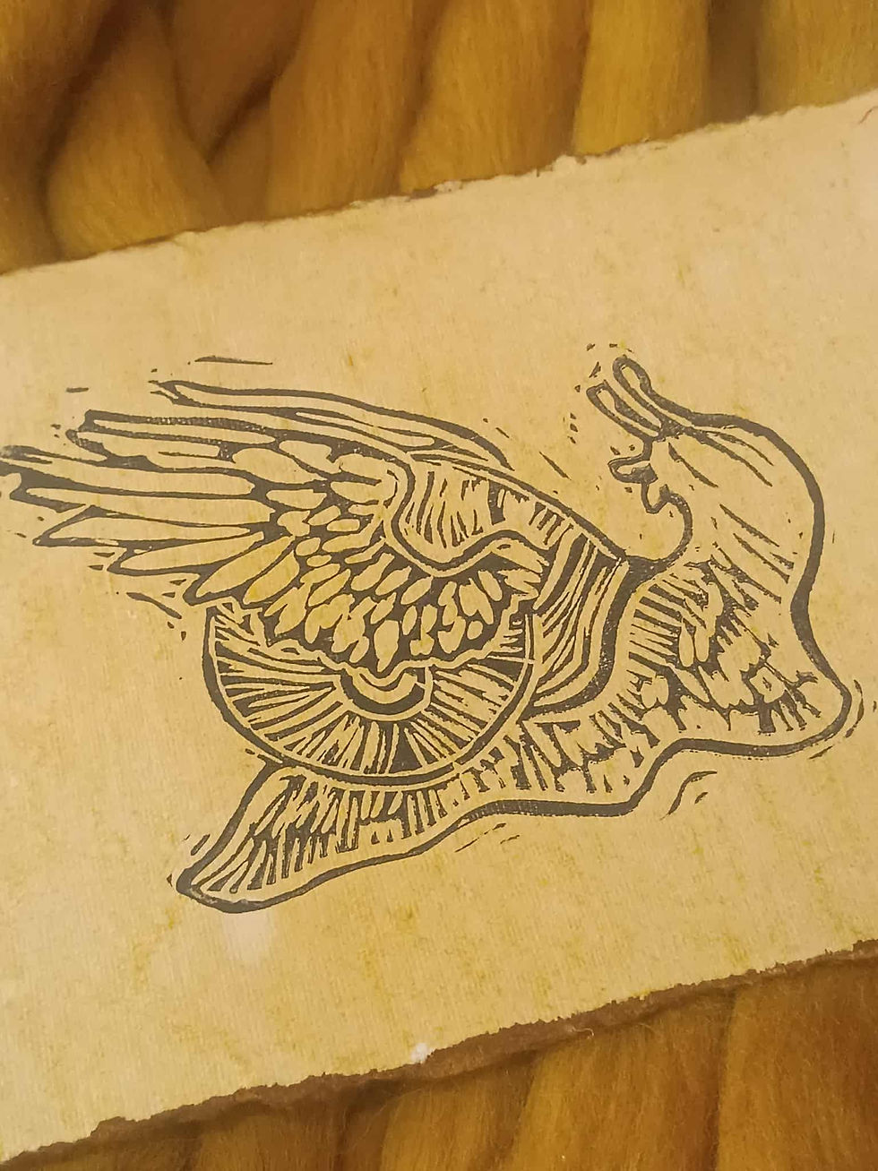Miniature : Escargot-Volant - Linogravure