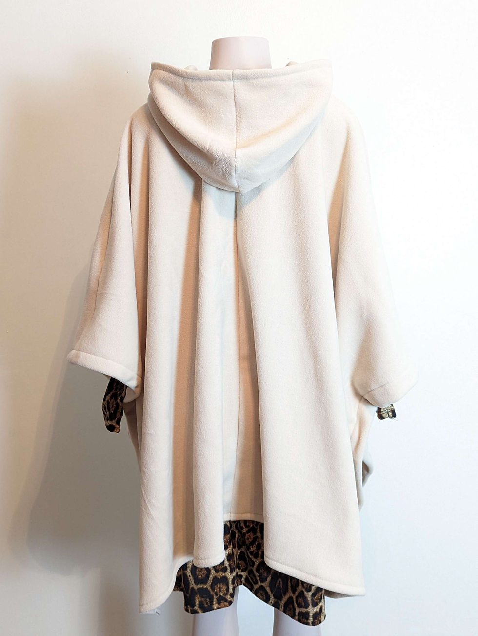 Thumbnail: Cream poncho back view