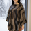 Thumbnail: Wavy Chocolate Brown Fur Poncho