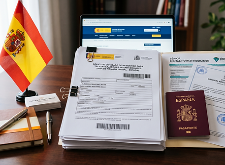Documentos visa nomada digital España IOK