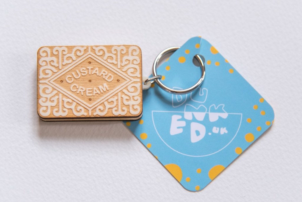Wooden Biscuit Keyring