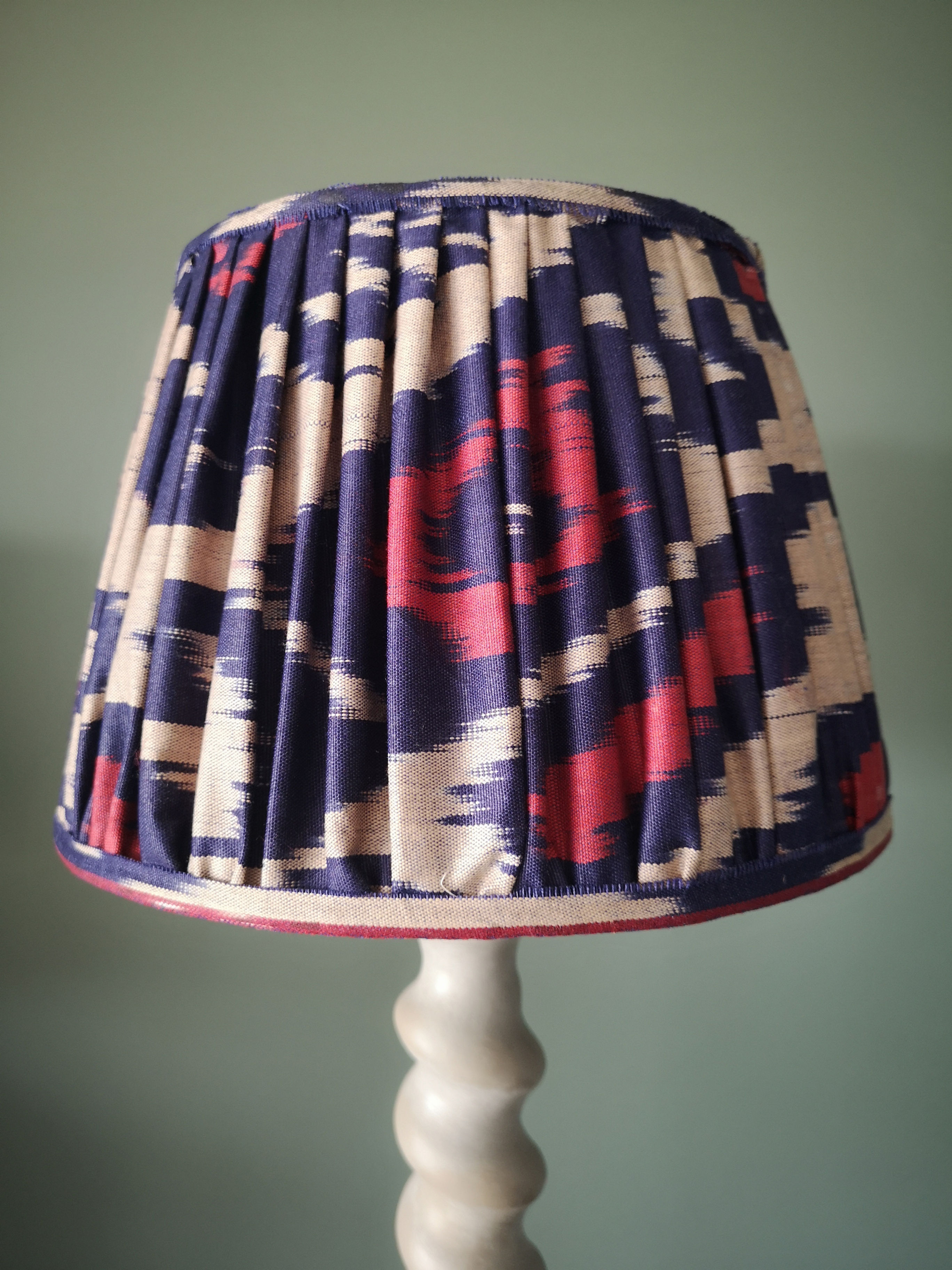 Blue and Red Handmade Lampshade