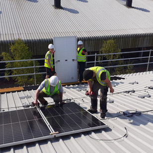 Panel laying on to a Kingspan Metal roof