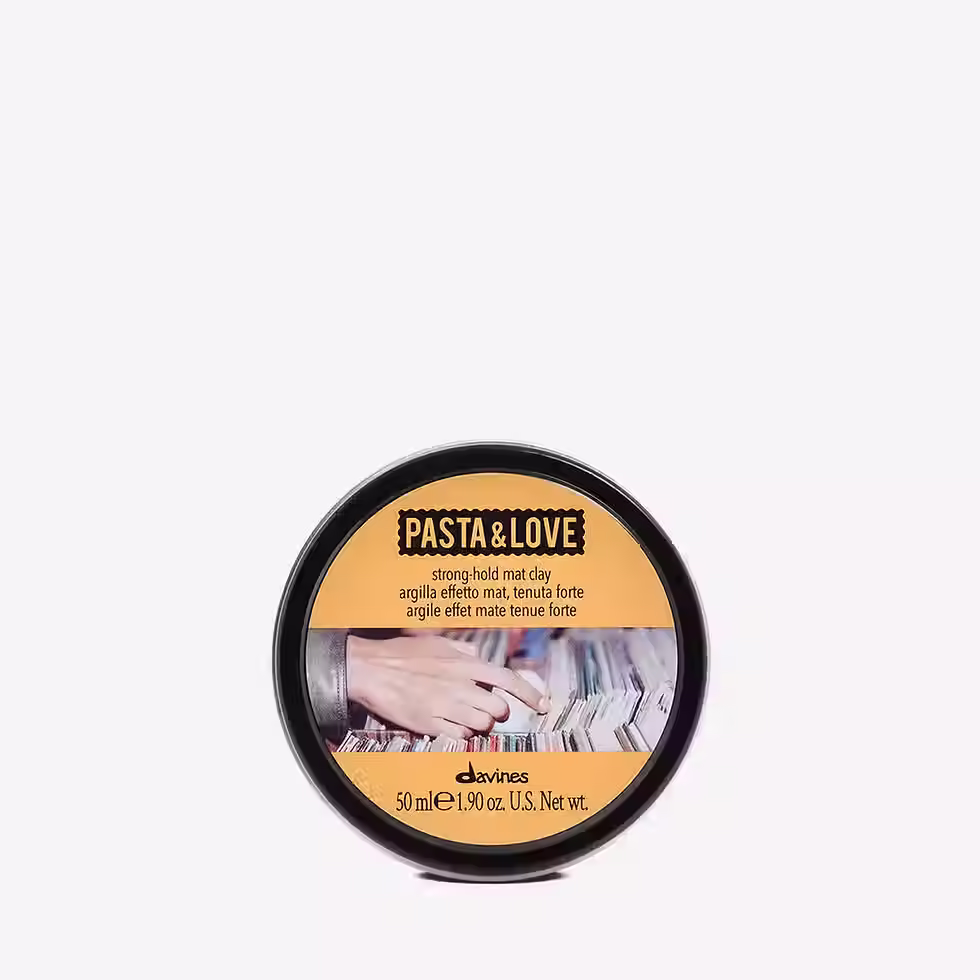 Davines Pasta & Love Styling Clay 50ml with strong hold and matte texture for short hairstyles and daily shaping