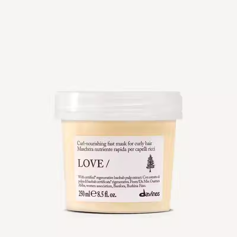 Davines LOVE CURL Mask 250ml product jar on clean background