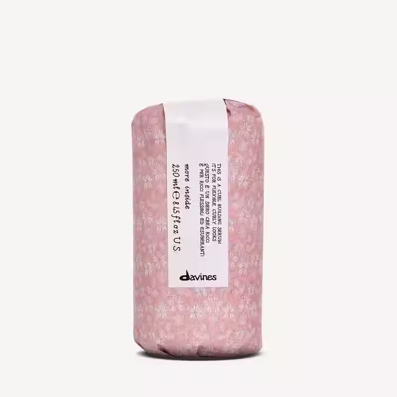 Davines Curl Building Serum 250ml pink floral packaging on clean white background