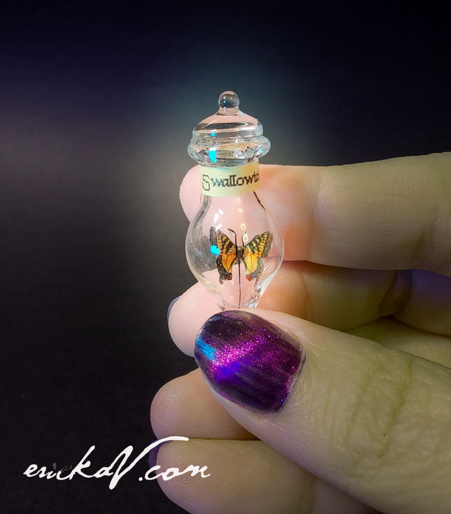 Thumbnail: Swallowtail Butterfly in Miniature Glass Bottle