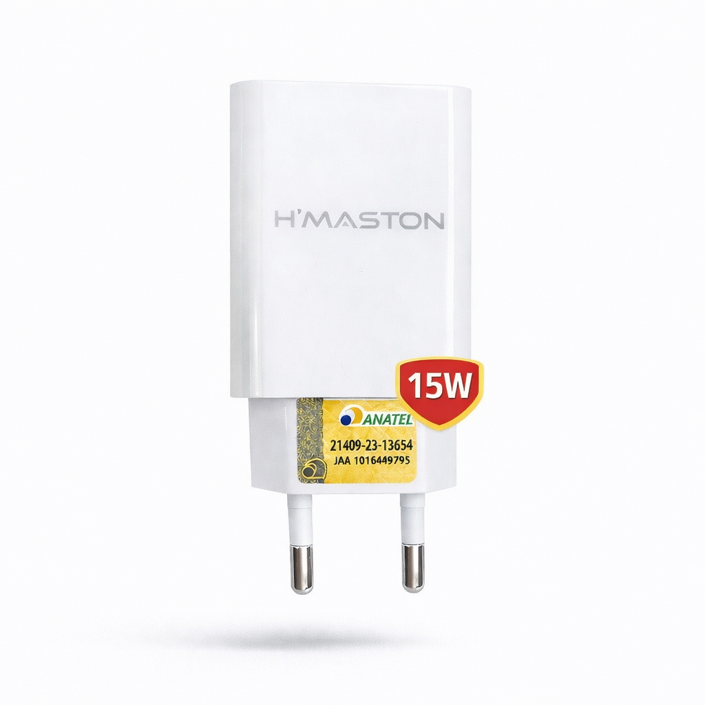 Carregador Celular H’maston Original 15W – Carregamento Rápido e Seguro