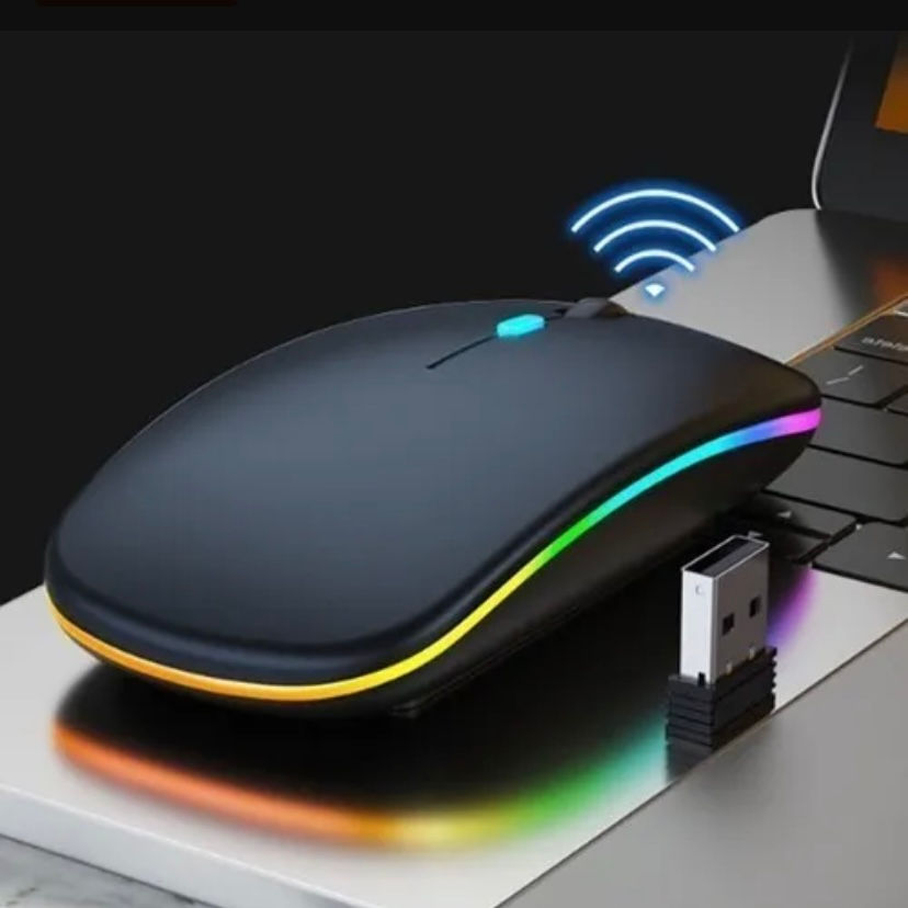 Mouse Sem Fio Premium RGB Recarregável