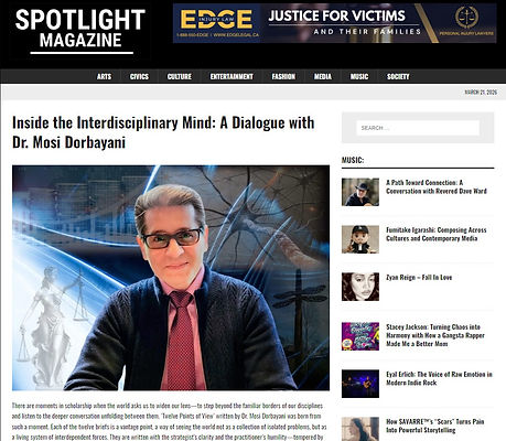 Spotlight Magazine - Dr. Dorbayani Interview