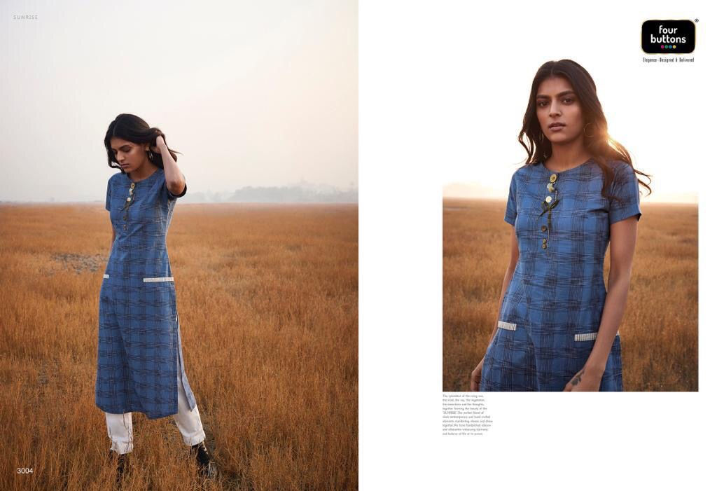 Four Buttons sunrise catalogue Kurti 