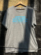 Thumbnail: Grey T-shirt with Blue Lettering
