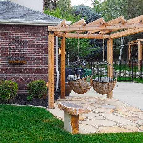 Pergola sitting area