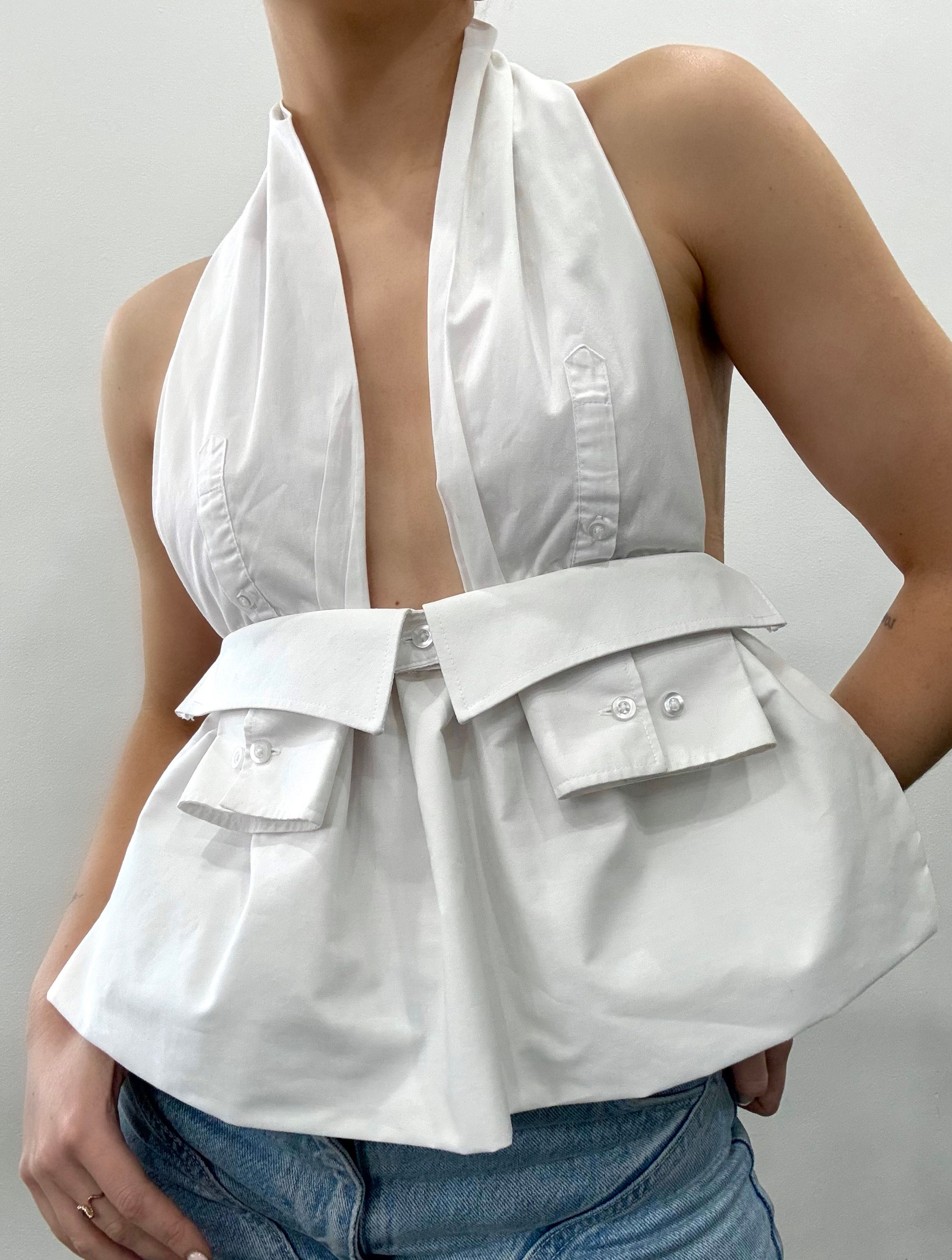 Shirt Sleeve Peplum Top