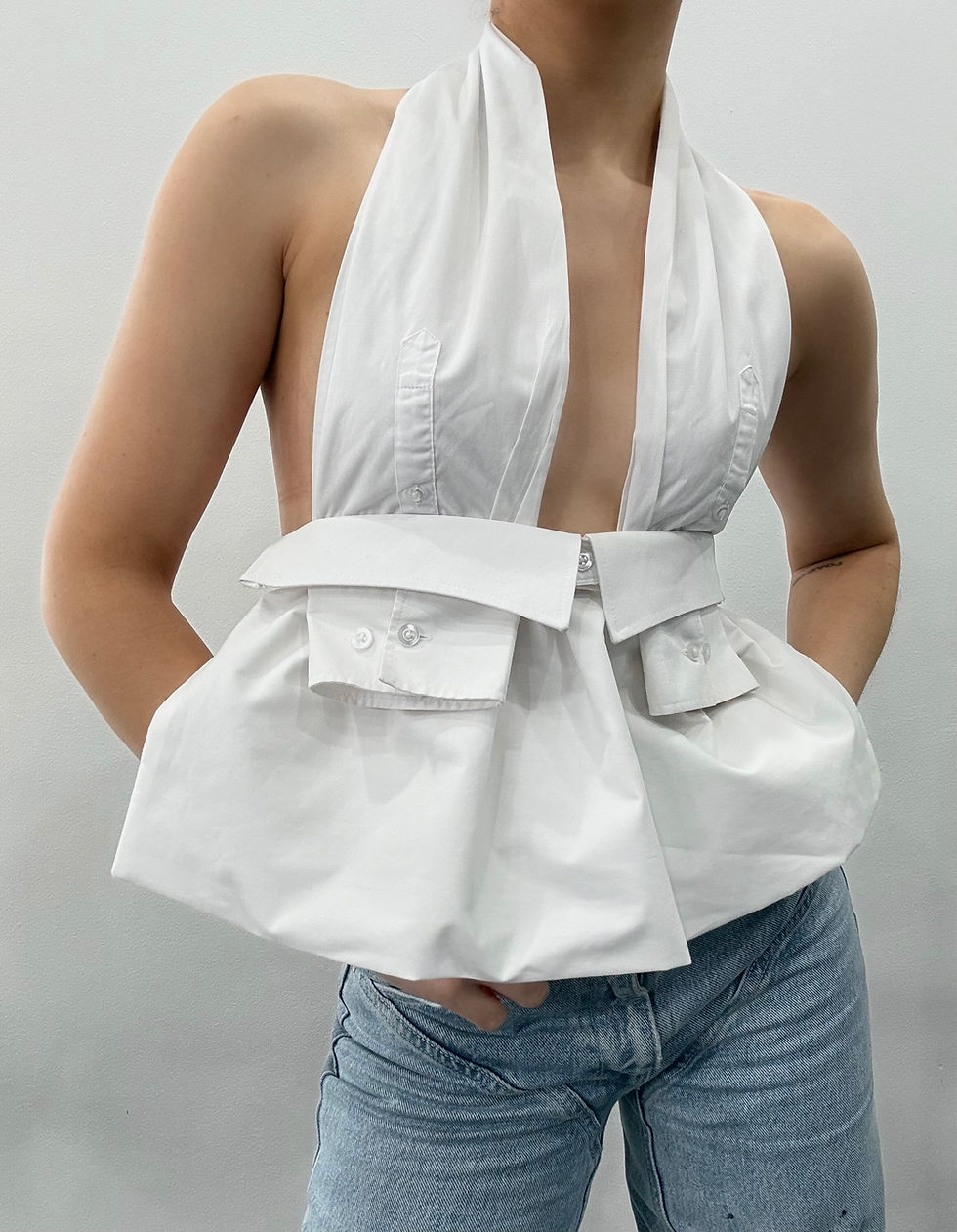 Thumbnail: Shirt Sleeve Peplum Top