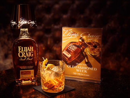 Old Fashioned cocktail made with Elijah Craig Bourbon at Old Fashioned Barcelona