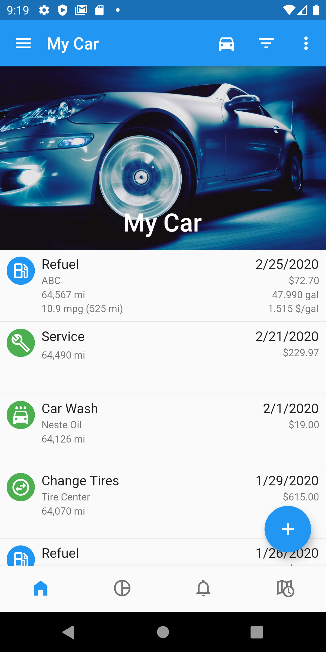 My Car Vehicle manager