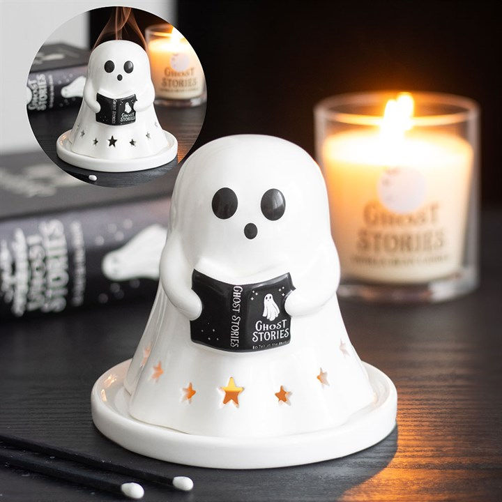 Thumbnail: Ghost stories tealight candle and incense cone holder 