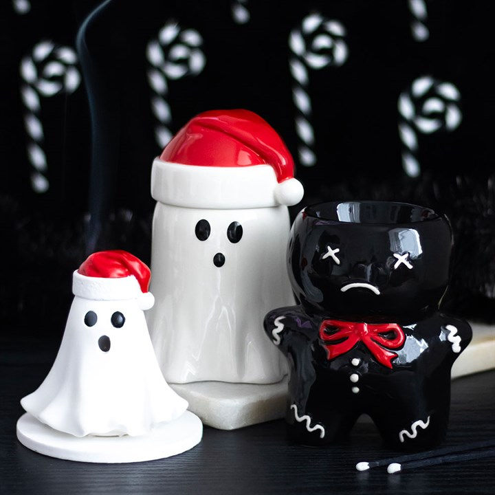 Thumbnail: Ghost with santa hat incense burner 