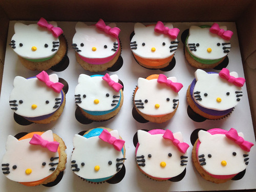 Hello Kitty Cupcake Toppers | Nora's Ovenworks