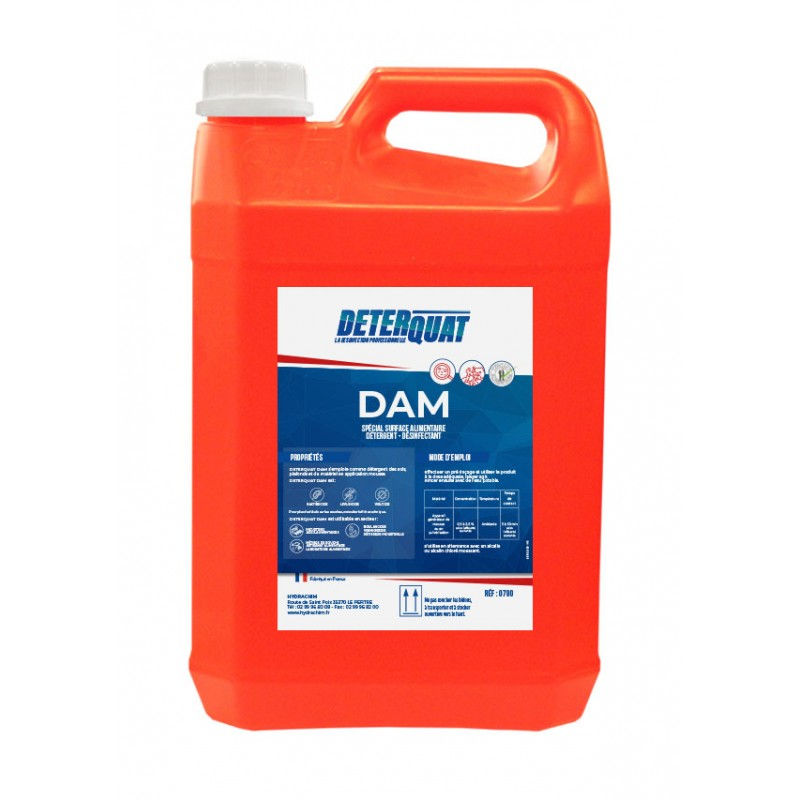 DETERQUAT DAM Détergent désinfectant acide alimentaire -2135-Bidon 5L