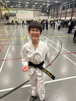 Earned his Black Belt in Tae Kwon Do