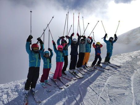 Les entraînements du groupe ski club