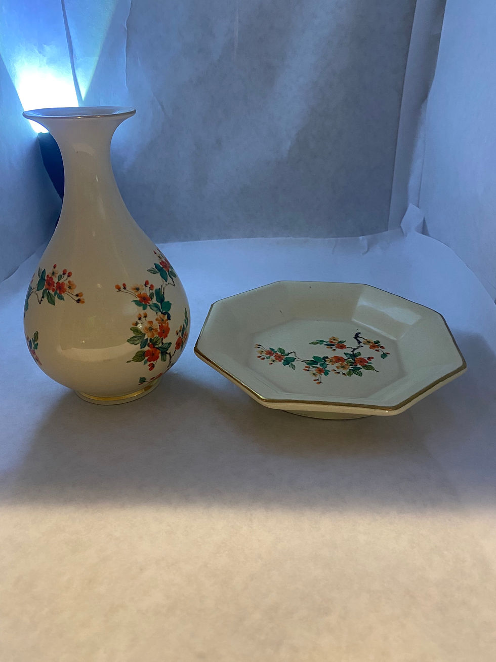 Thumbnail: Vintage Hyalyn Mini Vase and Trinket Dish