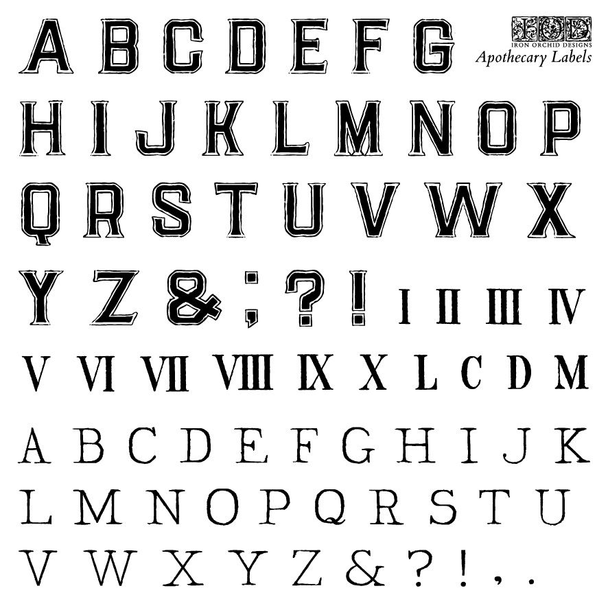 Thumbnail: Apothecary Labels IOD Stamp