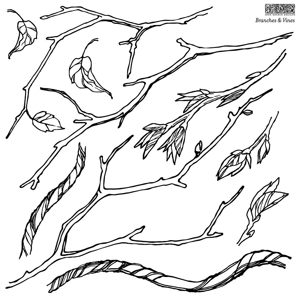 Thumbnail: IOD Stamps "Branches & Vines- RETIRED