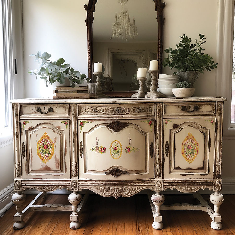 Thumbnail: Petite Fleur Red IOD Paint Inlay