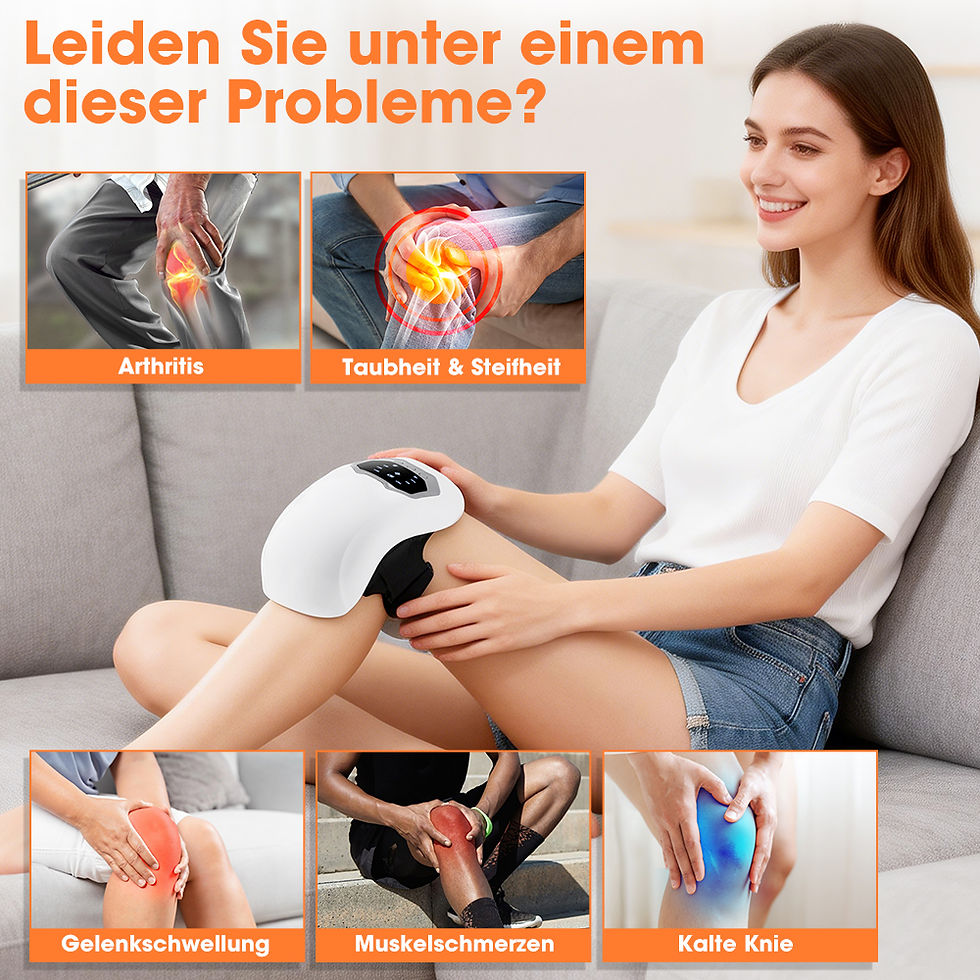 Thumbnail: Electric Heated Knee Brace 3 Modes Vibration Massage 3 Heat Levels Neoprene Knee
