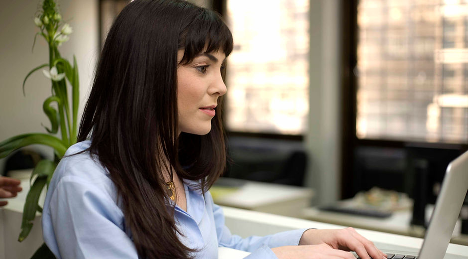 Woman Typing