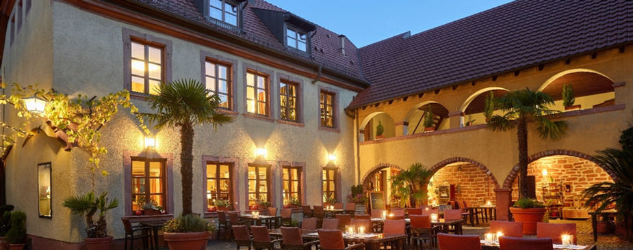 Der Innenhof vom Gasthaus zum Winzer in Maikammer