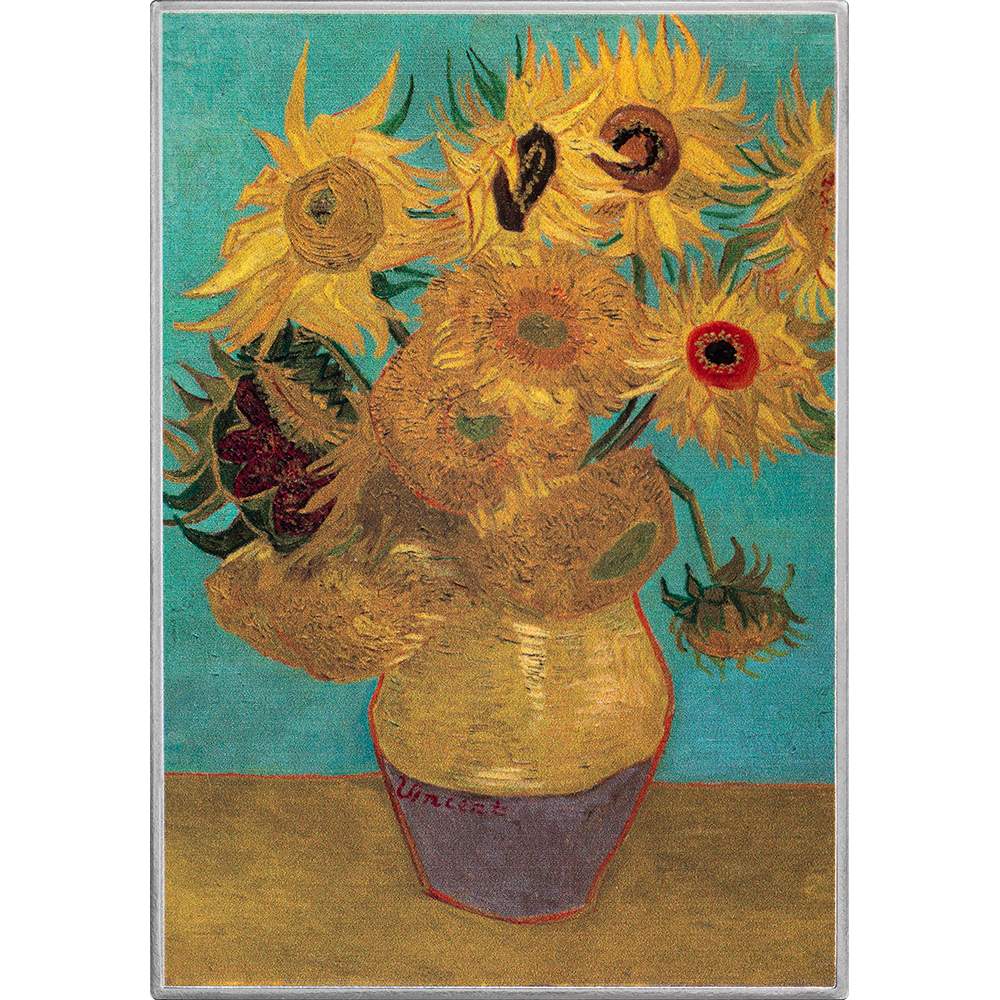 2026  Sunflowers, Vincent van Gogh Ag .999 1oz Proof