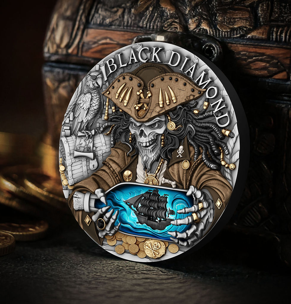 Thumbnail: The Black Diamond Ag999 2 oz Antique