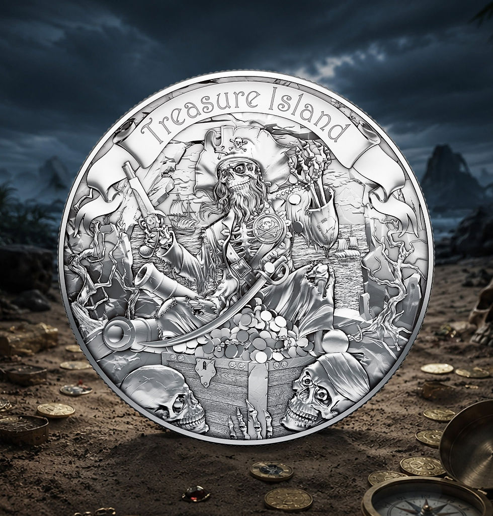 Thumbnail: 2026 Niue 1 oz Silver Treasure Island BU Coin