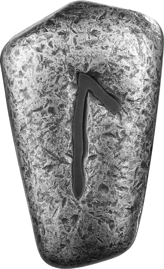Thumbnail: Germania Mint Laguz 1 oz Ag 999.9 Cast Rune