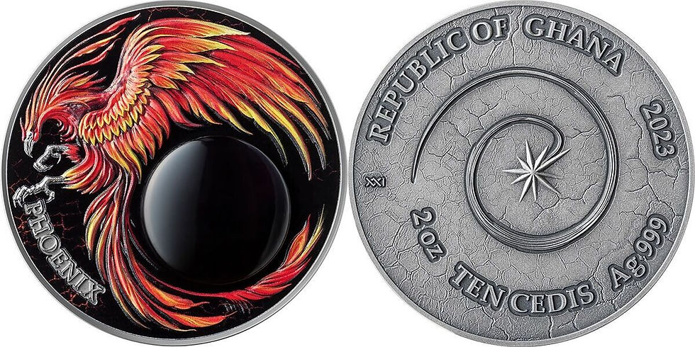 Thumbnail: CHRONICLES OF FIRE PHOENIX 2oz Silver Coin -2023