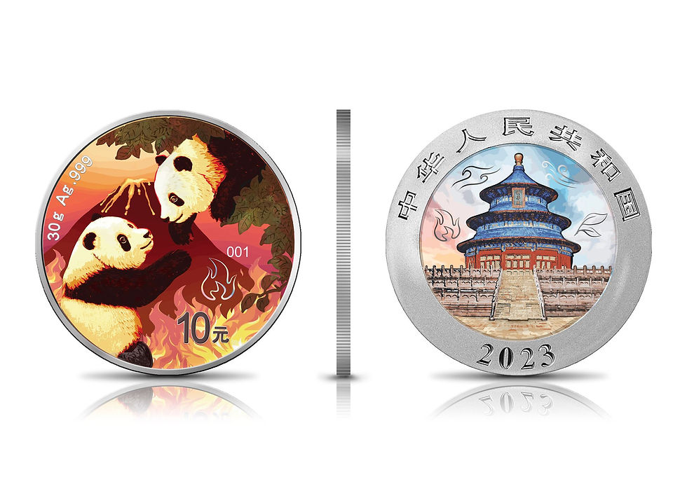 Thumbnail: 2023 China Panda Four Elements: Water, Air, Fire, Earth Ag 999